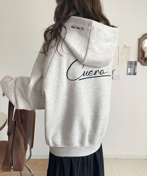 Java（ジャバ）の「《JaVaジャバコラボ》デイリーもお出かけも、ゆるっと可愛く決まる♪バック刺繍裏起毛パーカー(長袖)（パーカー・レディース・モカ/チャコール/ネイビー/オートミール・LARGE/MEDIUM/SMALL/X-LARGE）」の22枚目の写真