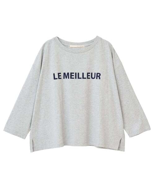 MELROSE claire（メルローズ クレール）の「【フロッキーロゴプリントTシャツ】（Tシャツ/カットソー・レディース・オフホワイト/杢グレー/チャコールグレー・FREE）」の20枚目の写真