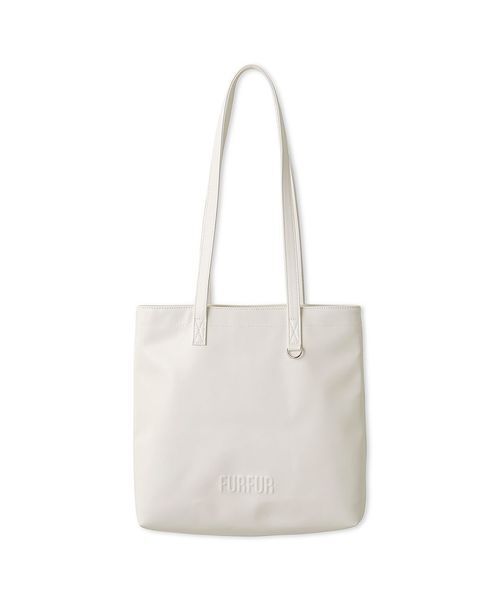 FURFUR(ファーファー)の「エンボスロゴトートバッグM(トートバッグ・レディース・アイボリー/ブラック/シルバー/ピンク/ラベンダー/サックスブルー・F)」の2枚目の写真