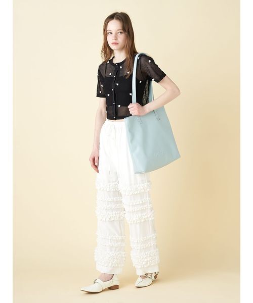 FURFUR(ファーファー)の「エンボスロゴトートバッグM(トートバッグ・レディース・アイボリー/ブラック/シルバー/ピンク/ラベンダー/サックスブルー・F)」の22枚目の写真