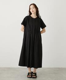 フロントギャザーシャツワンピース