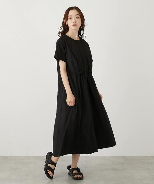 LOGEMENT DE CLAIRE(ロジュモンドクレール)の「フロントギャザーシャツワンピース(ワンピース・レディース・グレイッシュベージュ/ブラック/モカ・FREE)」の20枚目の写真