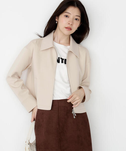 PROPORTION BODY DRESSING（プロポーションボディドレッシング）の「襟付きジップカットジャケット / 1215255904（テーラードジャケット・レディース・ブラウン/ベージュ/ブラック・FREE）」の14枚目の写真