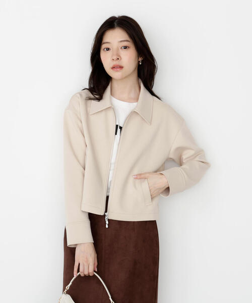 PROPORTION BODY DRESSING（プロポーションボディドレッシング）の「襟付きジップカットジャケット / 1215255904（テーラードジャケット・レディース・ブラウン/ベージュ/ブラック・FREE）」の3枚目の写真