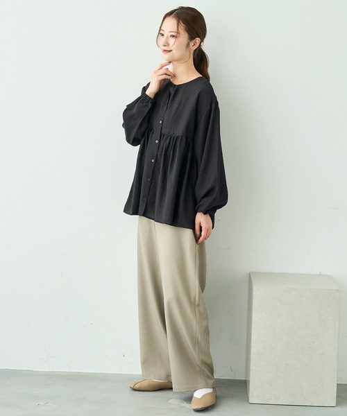 mil（ミル）の「【人気・再生産】 2wayチュニックブラウス【588068】（シャツ/ブラウス・レディース・テラコッタ/アイボリー/ブラック/カーキ/ライトグリーン/アッシュグレー・ONESIZE/ONE SIZE）」の21枚目の写真