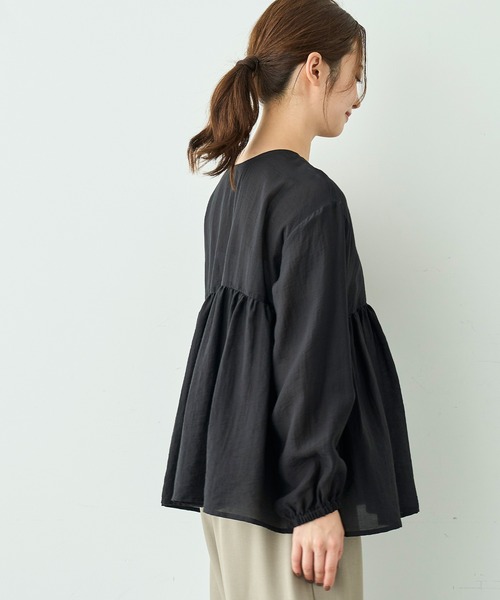 mil（ミル）の「【人気・再生産】 2wayチュニックブラウス【588068】（シャツ/ブラウス・レディース・テラコッタ/アイボリー/ブラック/カーキ/ライトグリーン/アッシュグレー・ONESIZE/ONE SIZE）」の19枚目の写真