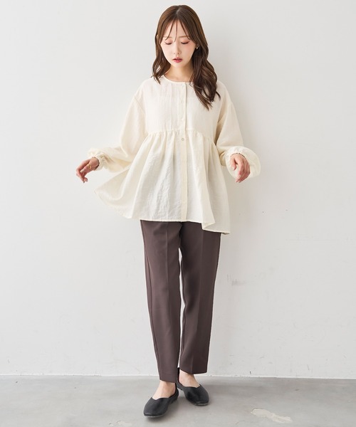 mil(ミル)の「【人気・再生産】 2wayチュニックブラウス【588068】(シャツ/ブラウス・レディース・テラコッタ/アイボリー/ブラック/カーキ/ライトグリーン/アッシュグレー・ONESIZE/ONE SIZE)」の17枚目の写真