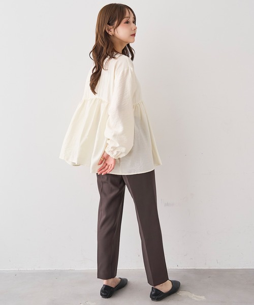 mil(ミル)の「【人気・再生産】 2wayチュニックブラウス【588068】(シャツ/ブラウス・レディース・テラコッタ/アイボリー/ブラック/カーキ/ライトグリーン/アッシュグレー・ONESIZE/ONE SIZE)」の19枚目の写真