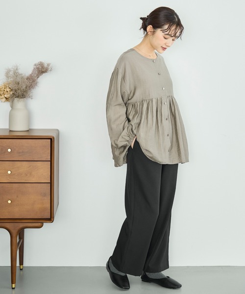 &bearです★2WAYストレッチバンピー チュニックブラウス &bear様専用です☆2WAYストレッチバンピー チュニックブラウス