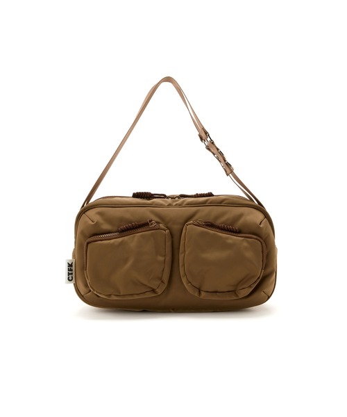CONTROL FREAK（コントロールフリーク）の「CONTROL FREAK / CTFK（コントロールフリーク/シーティーエフケー）ナイロンboxy wide bag（ハンドバッグ・レディース・ベージュ/ブラック/グレー・FREE）」の3枚目の写真