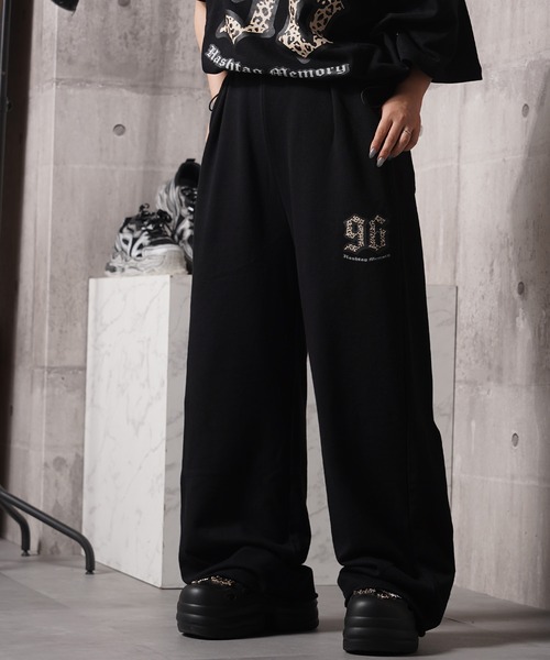 #MEMORY(メモリー)の「【MEMORY】ナンバリング カットオフ スウェットパンツ / Numbering Cutoff Sweatpants(スウェットパンツ・レディース・ブラック・FREE)」の1枚目の写真