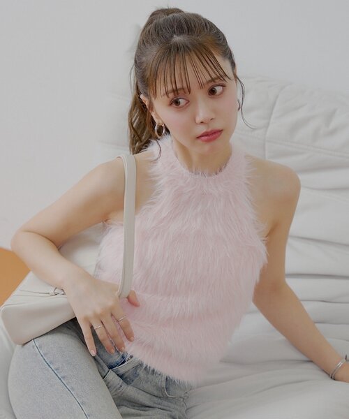 emmi エミ チュールxシャギーニット emmi エミ チュールxシャギーニット