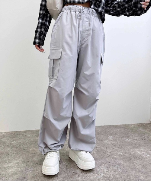 INGNI(イング)の「イージーカーゴパンツ(カーゴパンツ・レディース・ブラック/カーキ/グレー/ピンク・FREE)」の5枚目の写真