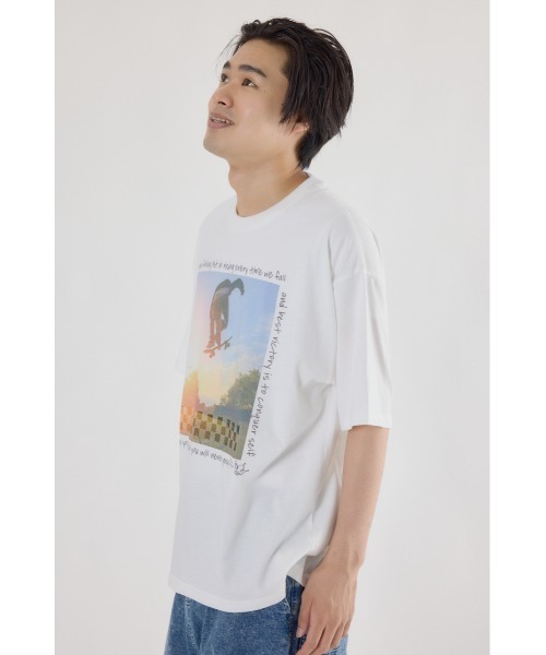 RODEO CROWNS WIDE BOWL(ロデオクラウンズワイドボウル)の「フォトグラフィックTシャツ(Tシャツ/カットソー・メンズ・ライトパープル/オフホワイト/ライトイエロー・MEDIUM/LARGE)」の18枚目の写真