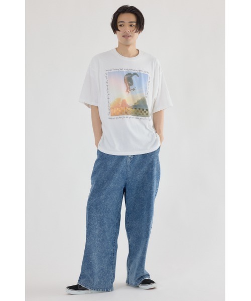 RODEO CROWNS WIDE BOWL(ロデオクラウンズワイドボウル)の「フォトグラフィックTシャツ(Tシャツ/カットソー・メンズ・ライトパープル/オフホワイト/ライトイエロー・MEDIUM/LARGE)」の20枚目の写真