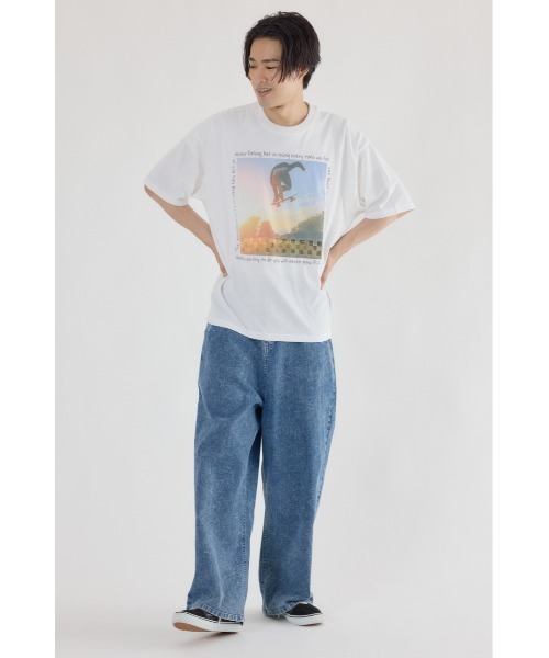 RODEO CROWNS WIDE BOWL(ロデオクラウンズワイドボウル)の「フォトグラフィックTシャツ(Tシャツ/カットソー・メンズ・ライトパープル/オフホワイト/ライトイエロー・MEDIUM/LARGE)」の21枚目の写真