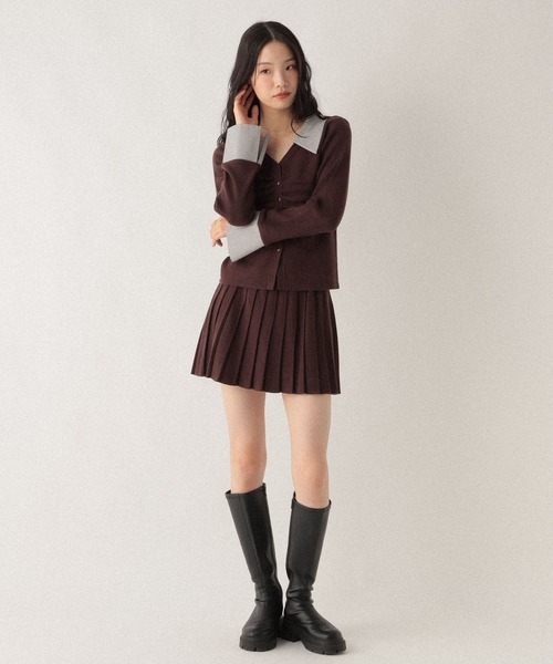 LIBRIO MENDONCA ミニニットプリーツスカート 美品 セール】ニットプリーツスカート（スカート）｜petit main