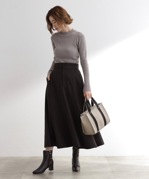 grove(グローブ)の「テープハンドルスクエア2WAYトート(トートバッグ・レディース・ナチュラル/ライトベージュ/ブラック・00)」の7枚目の写真