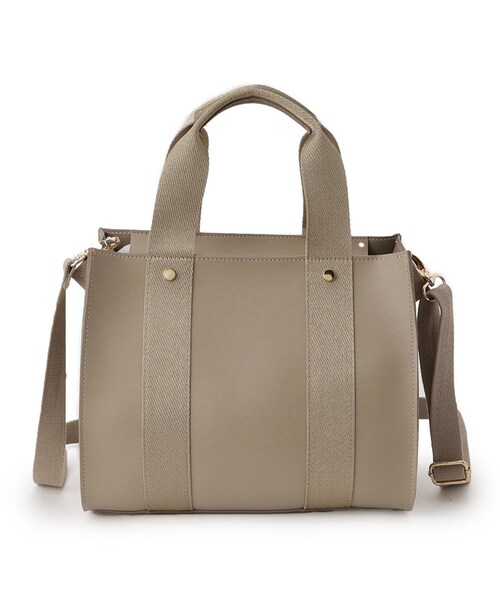 grove(グローブ)の「テープハンドルスクエア2WAYトート(トートバッグ・レディース・ナチュラル/ライトベージュ/ブラック・00)」の11枚目の写真