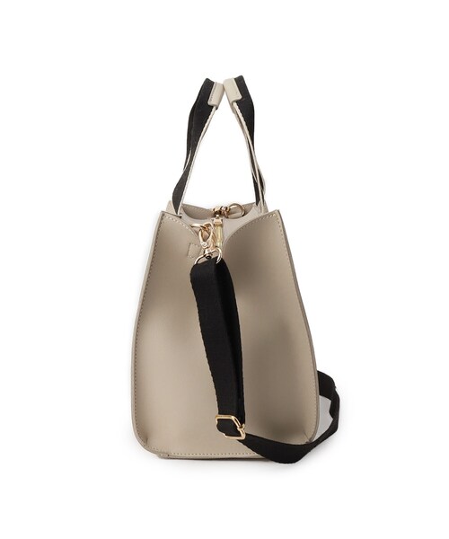 grove(グローブ)の「テープハンドルスクエア2WAYトート(トートバッグ・レディース・ナチュラル/ライトベージュ/ブラック・00)」の14枚目の写真