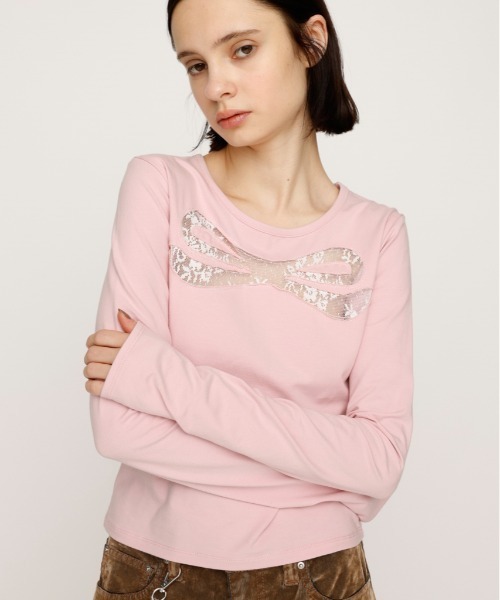 Julia flower タックフレアスカート チュールレーストップス セット 