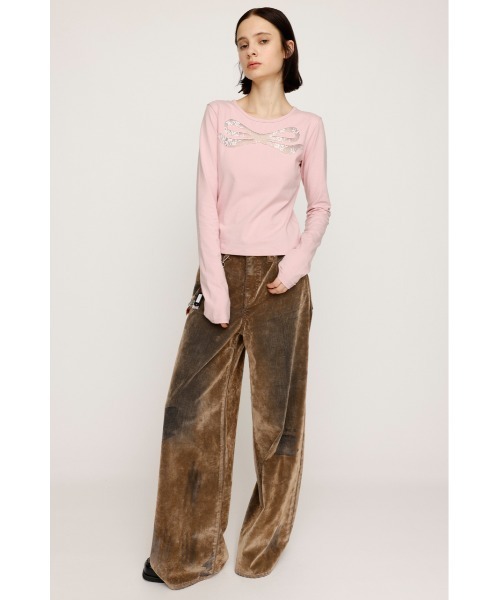 SLY(スライ)の「RIBBON LACE TOPS リボン レース トップス 秋服 冬服(Tシャツ/カットソー・レディース・ネイビー/ライトピンク/ブラック・FREE)」の10枚目の写真