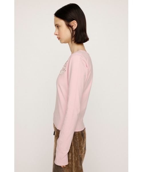 SLY(スライ)の「RIBBON LACE TOPS リボン レース トップス 秋服 冬服(Tシャツ/カットソー・レディース・ネイビー/ライトピンク/ブラック・FREE)」の13枚目の写真