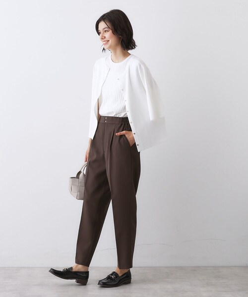 Dessin(デッサン)の「【セットアップ可/洗える】スティックパンツ(その他パンツ・レディース・ネイビー/ブラウン系その他・00/01/02/03)」の5枚目の写真