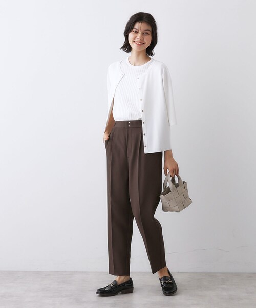 Dessin(デッサン)の「【セットアップ可/洗える】スティックパンツ(その他パンツ・レディース・ネイビー/ブラウン系その他・00/01/02/03)」の6枚目の写真
