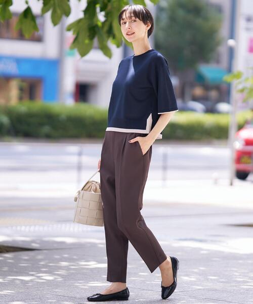 Dessin(デッサン)の「【セットアップ可/洗える】スティックパンツ(その他パンツ・レディース・ネイビー/ブラウン系その他・00/01/02/03)」の10枚目の写真