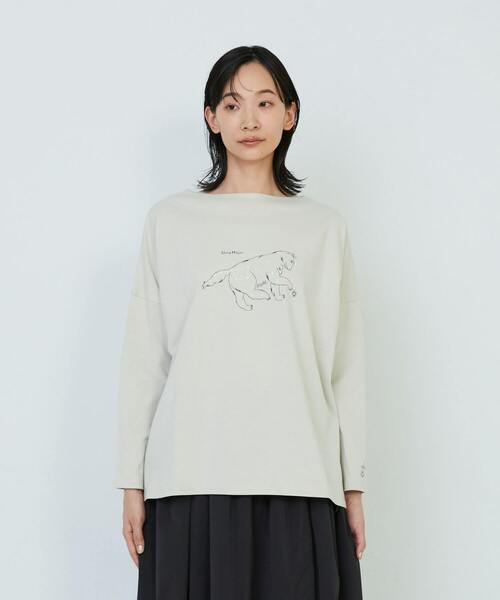 ADIEU TRISTESSE(アデュートリステス)の「星座プリントロングスリーブTシャツ(Tシャツ/カットソー・レディース・ベージュ/ネイビー/オフホワイト・FREE)」の7枚目の写真