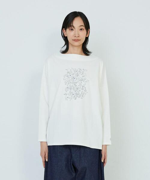 ADIEU TRISTESSE(アデュートリステス)の「星座プリントロングスリーブTシャツ(Tシャツ/カットソー・レディース・ベージュ/ネイビー/オフホワイト・FREE)」の22枚目の写真