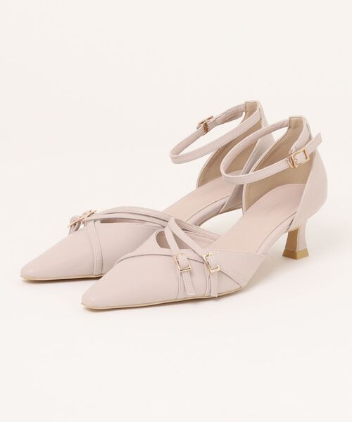 EDIT COLOGNE(エディットコロン)の「ストラップパンプス(パンプス・レディース・ブラック/ブラウン/オフホワイト・23.5cm/23.0cm/24.0cm)」の2枚目の写真