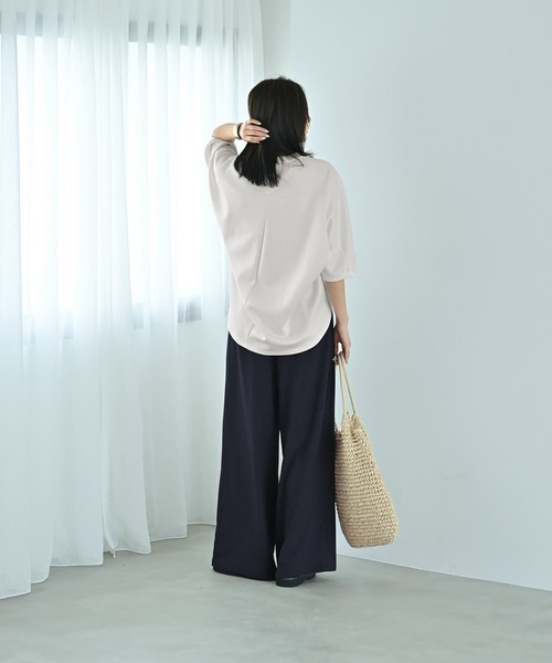 STYLE DELI（スタイルデリ）の「【Kana Oyama×BLK001】セットアップパンツ（スラックス・レディース・ブルーグリーン/ネイビー/ブラック・FREE）」の7枚目の写真