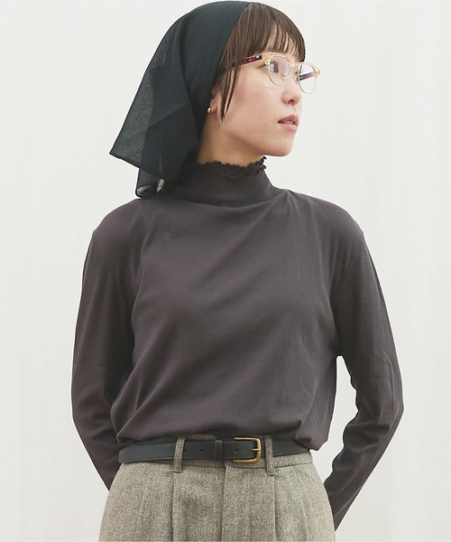 fig Ｌondon（フィグロンドン）の「_MELLOW double turtle（Tシャツ/カットソー・レディース・ピンク/ダークブラウン/ホワイト・FREE）」の3枚目の写真