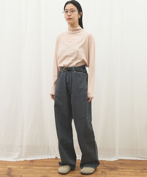 fig Ｌondon（フィグロンドン）の「_MELLOW double turtle（Tシャツ/カットソー・レディース・ピンク/ダークブラウン/ホワイト・FREE）」の20枚目の写真