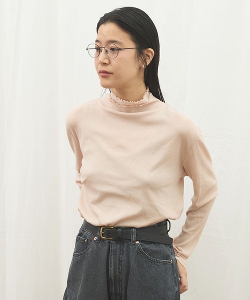 fig Ｌondon（フィグロンドン）の「_MELLOW double turtle（Tシャツ/カットソー・レディース・ピンク/ダークブラウン/ホワイト・FREE）」の22枚目の写真