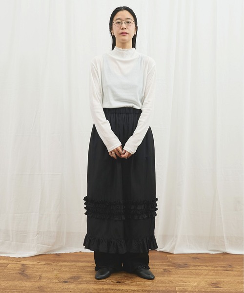 fig Ｌondon（フィグロンドン）の「_MELLOW double turtle（Tシャツ/カットソー・レディース・ピンク/ダークブラウン/ホワイト・FREE）」の17枚目の写真