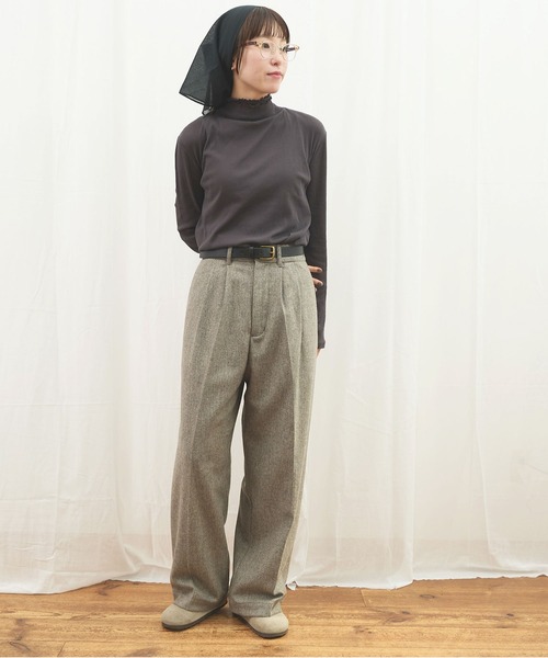 fig Ｌondon（フィグロンドン）の「_MELLOW double turtle（Tシャツ/カットソー・レディース・ピンク/ダークブラウン/ホワイト・FREE）」の5枚目の写真