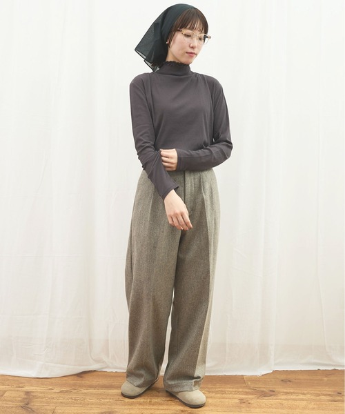 fig Ｌondon（フィグロンドン）の「_MELLOW double turtle（Tシャツ/カットソー・レディース・ピンク/ダークブラウン/ホワイト・FREE）」の8枚目の写真