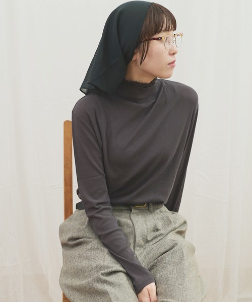 fig Ｌondon（フィグロンドン）の「_MELLOW double turtle（Tシャツ/カットソー・レディース・ピンク/ダークブラウン/ホワイト・FREE）」の7枚目の写真