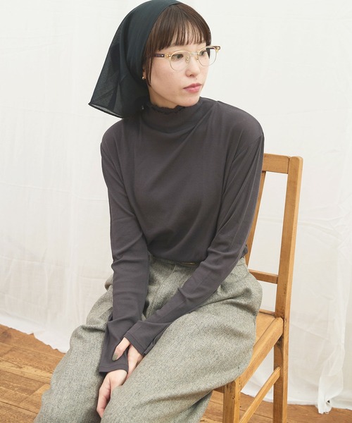 fig Ｌondon（フィグロンドン）の「_MELLOW double turtle（Tシャツ/カットソー・レディース・ピンク/ダークブラウン/ホワイト・FREE）」の6枚目の写真