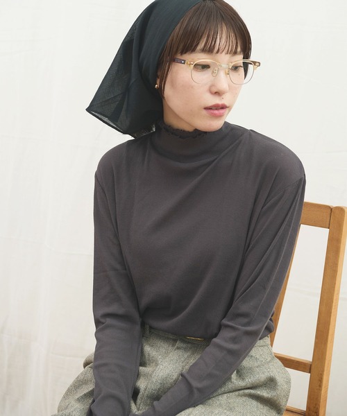 fig Ｌondon（フィグロンドン）の「_MELLOW double turtle（Tシャツ/カットソー・レディース・ピンク/ダークブラウン/ホワイト・FREE）」の9枚目の写真