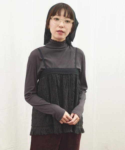 fig Ｌondon（フィグロンドン）の「_MELLOW double turtle（Tシャツ/カットソー・レディース・ピンク/ダークブラウン/ホワイト・FREE）」の16枚目の写真