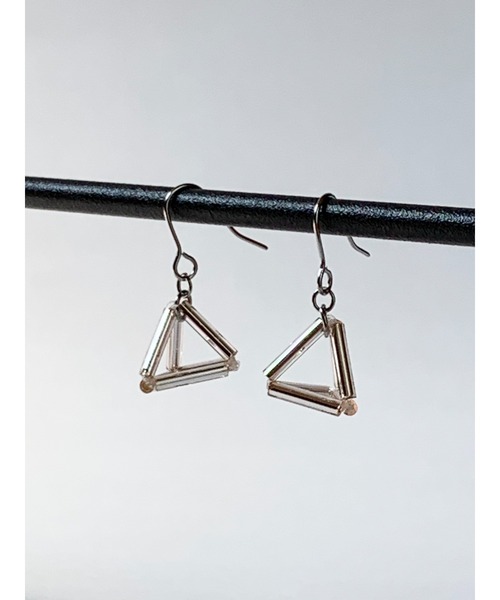 tone(トーン)の「【TOMEI LAB】ヒンメリ風 正四面体 ピアス(MA)(ピアス(両耳用)・レディース・ゴールド/ライトブルー/ピンクゴールド/ライトグリーン・FREE)」の17枚目の写真
