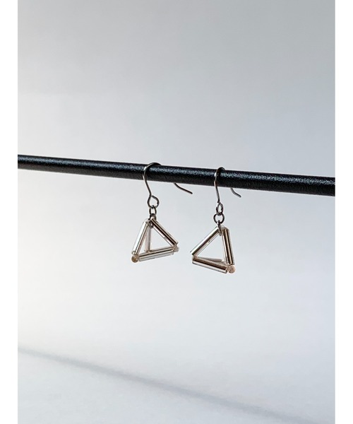 tone(トーン)の「【TOMEI LAB】ヒンメリ風 正四面体 ピアス(MA)(ピアス(両耳用)・レディース・ゴールド/ライトブルー/ピンクゴールド/ライトグリーン・FREE)」の18枚目の写真