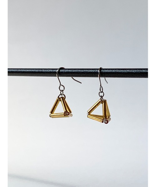 tone(トーン)の「【TOMEI LAB】ヒンメリ風 正四面体 ピアス(MA)(ピアス(両耳用)・レディース・ゴールド/ライトブルー/ピンクゴールド/ライトグリーン・FREE)」の20枚目の写真