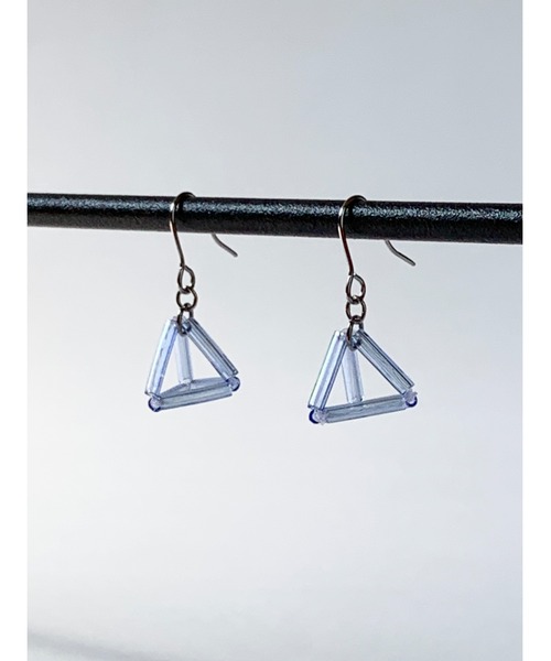 tone(トーン)の「【TOMEI LAB】ヒンメリ風 正四面体 ピアス(MA)(ピアス(両耳用)・レディース・ゴールド/ライトブルー/ピンクゴールド/ライトグリーン・FREE)」の21枚目の写真