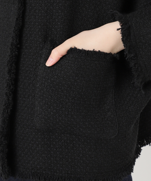 追加2》GIOLICATWEED ドルマンジャケット（ノーカラージャケット