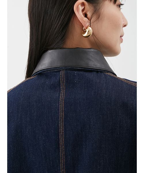 Mila Owen（ミラオーウェン）の「ショート丈デニムカバオール（デニムジャケット・レディース・インディゴブルー/グレー・F）」の22枚目の写真